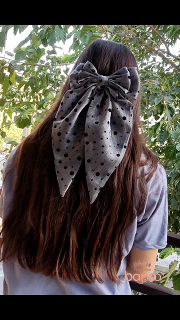 پاپیون دخترانه خال خالی دنباله دار