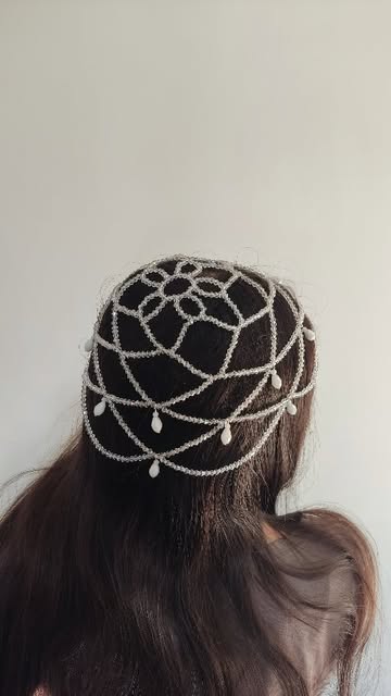 سربند کریستال مخروطی  زنانه با آویزهای کریستال اصل