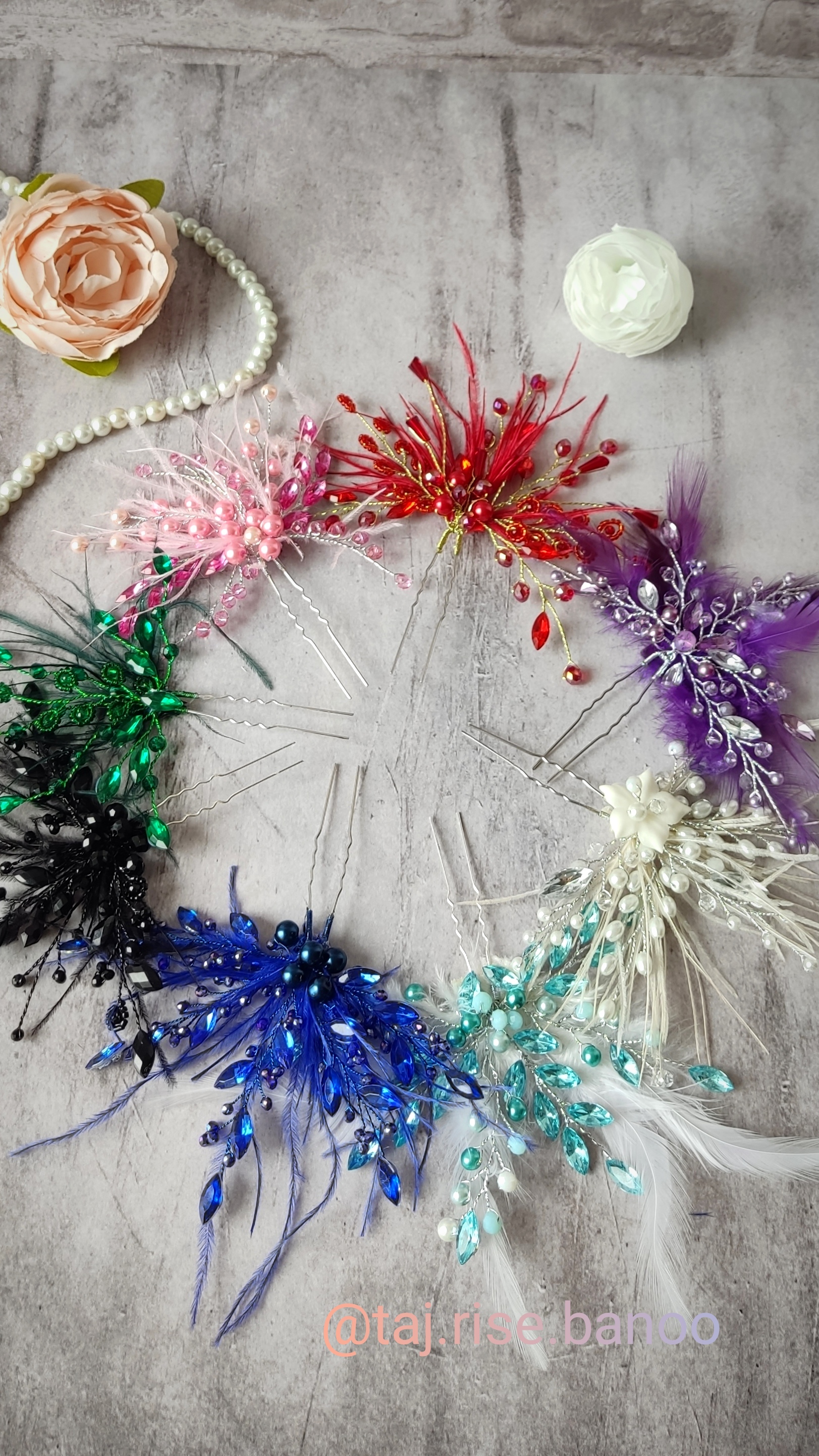 سنجاق شنیون پردار زنانه